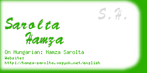 sarolta hamza business card